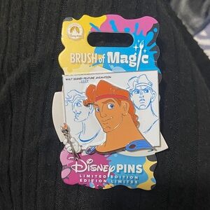 Disney Brush of Magic Hercules Pin with Blue and Orange